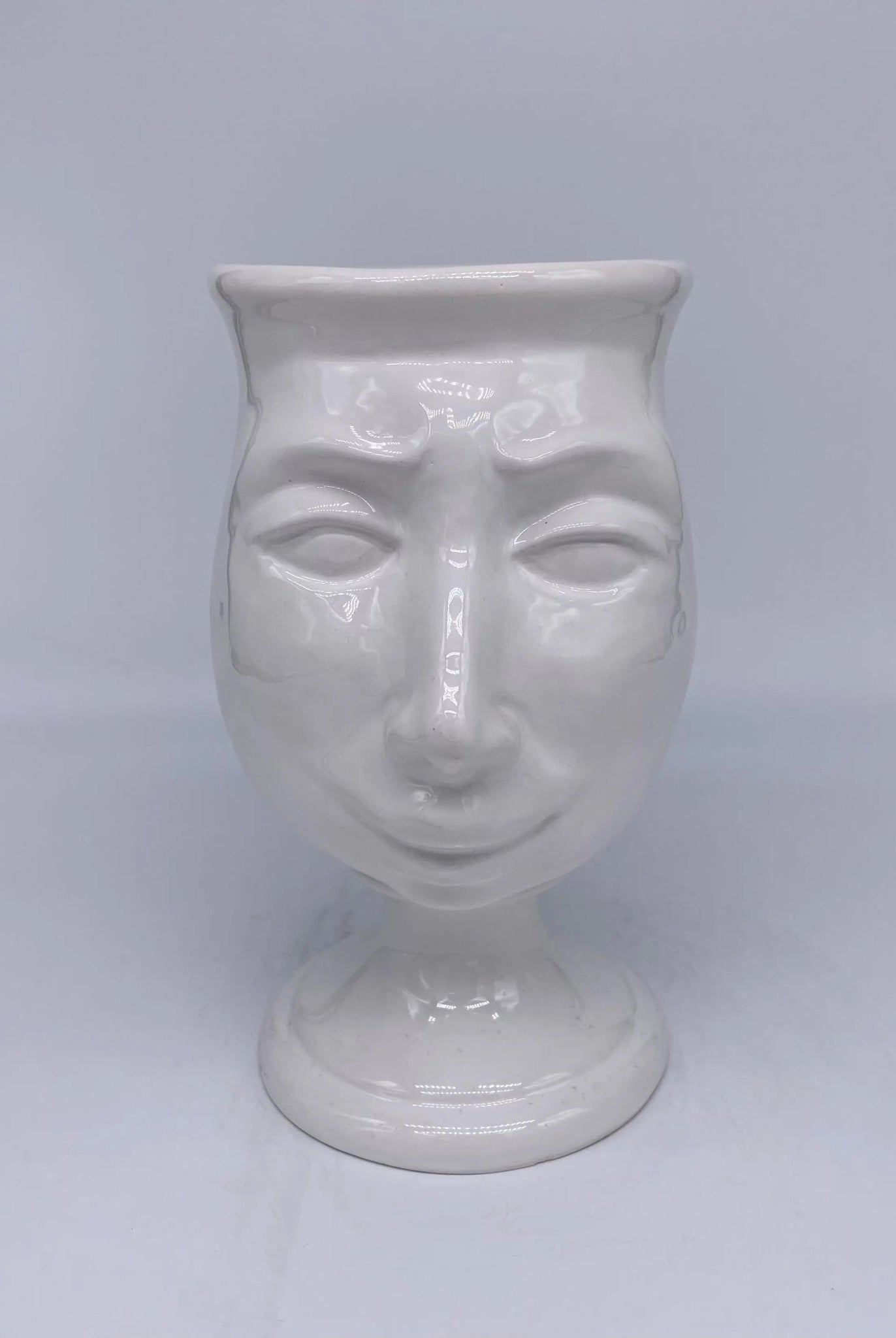 Teste di Moro Carité Ceramica Caltagirone cm H.22 L.12 Artigianale Linea New Age Bianco - DD CERAMICHE SICILIANE