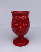 Teste di Moro Carité Ceramica Caltagirone cm H.22 L.12 Artigianale Linea New Age Rosso - DD CERAMICHE SICILIANE