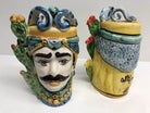 Teste di Moro Fichi d'India Ceramica Caltagirone cm H.15 L.9 Artigianale - DD CERAMICHE SICILIANE