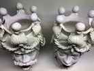 Teste di Moro Zefiro Ceramica Caltagirone cm H.43 L.26 Artigianale Bianco Labbra Rosse - DD CERAMICHE SICILIANE