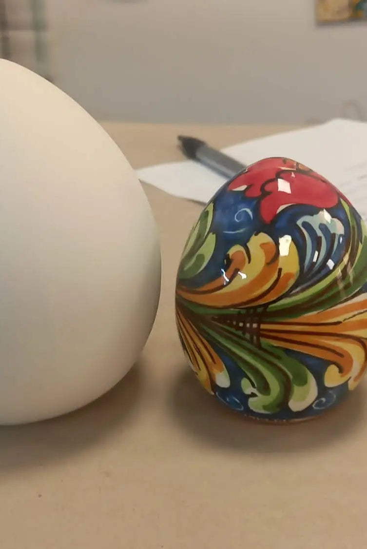 Uova di Pasqua Ceramica Caltagirone dipinte la a mano (misure e decori vari) - DD CERAMICHE SICILIANE